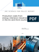 Production Costs From Energy-Intensive Industries in The EU and Third Countries