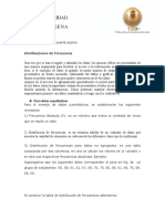 Distribuciones de Frecuencia: Tutor: Pedro Agustin Duarte Acosta