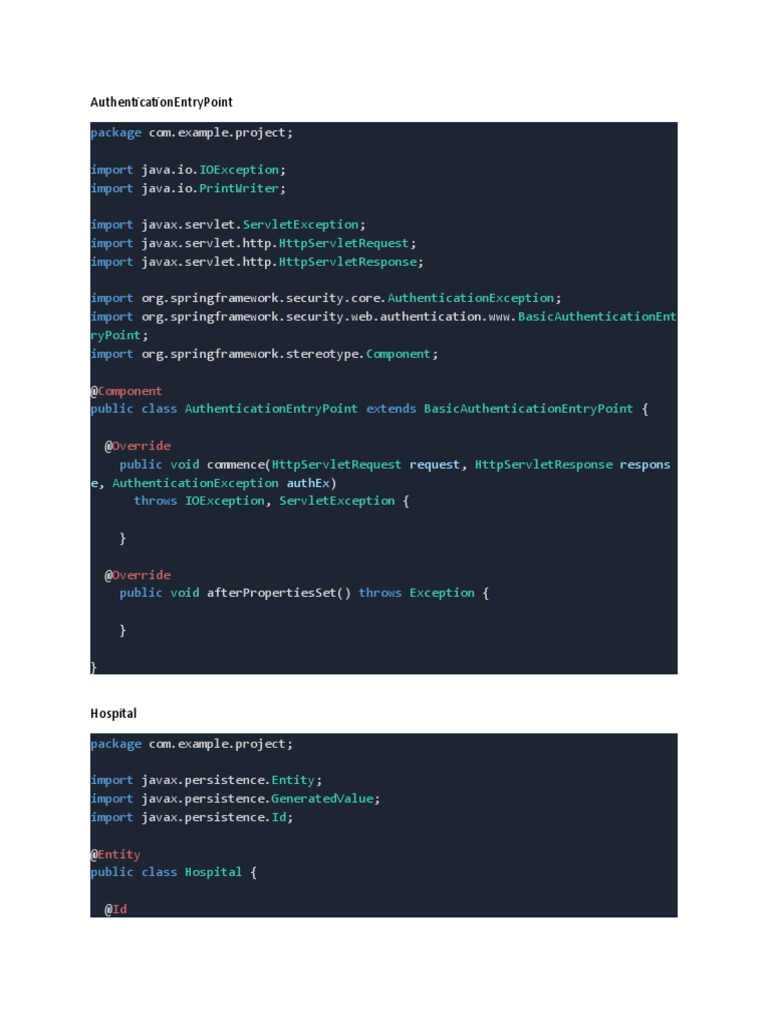 Spring Security Authentication Entry Point | PDF | Control Flow ...