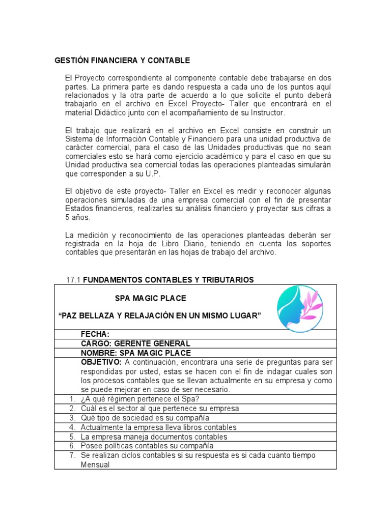 Gestión Financiera y Contable Proyecto | PDF | Impuestos | Contabilidad