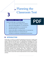 Topic: Planning The Classroom Test