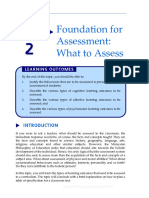 Topic: Foundation For Assessment: What To Assess