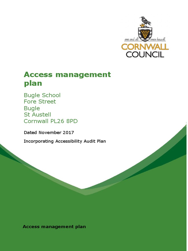 Access Management Plan Bugle School Fore Street Bugle ST Austell