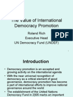 The Value of International Democracy Promotion