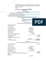 Diferencia utilidades costeo directo y absorbente empresa fabricación plumas