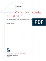 COSERIU, E. Sincronía, Diacronía y História