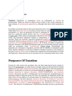 Purposes of Taxation