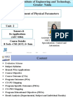 Sensors & Its Applications (AEC 0304)