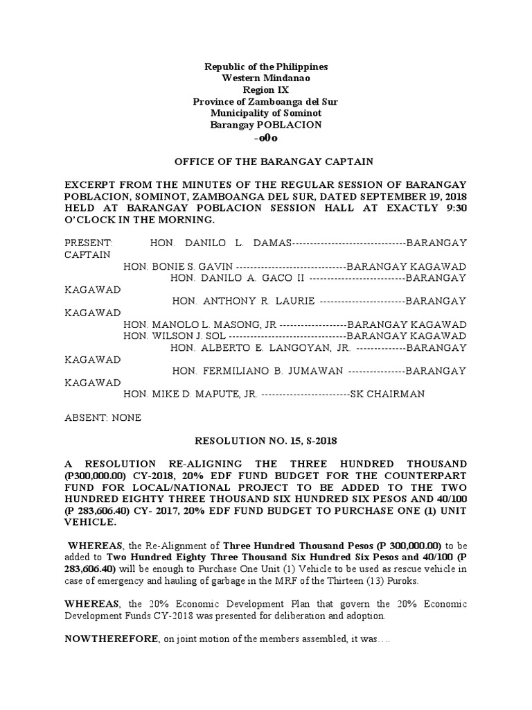 Resolution for Vehicle Fund Realignment | PDF | Philippines