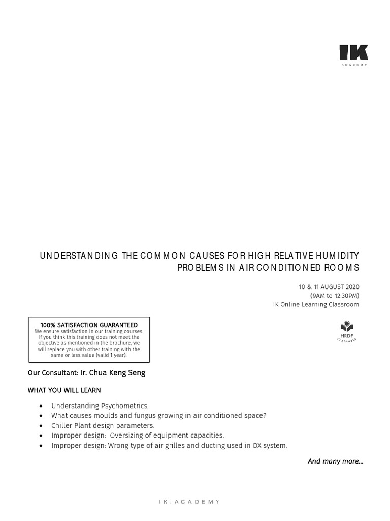 (IDR) Understanding The Common Causes For High Relative Humidity