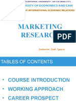 Marketing Research: Instructor: Linh Nguyen