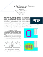 High Voltage High Frequency Pulse Transformer, A Design Analysis