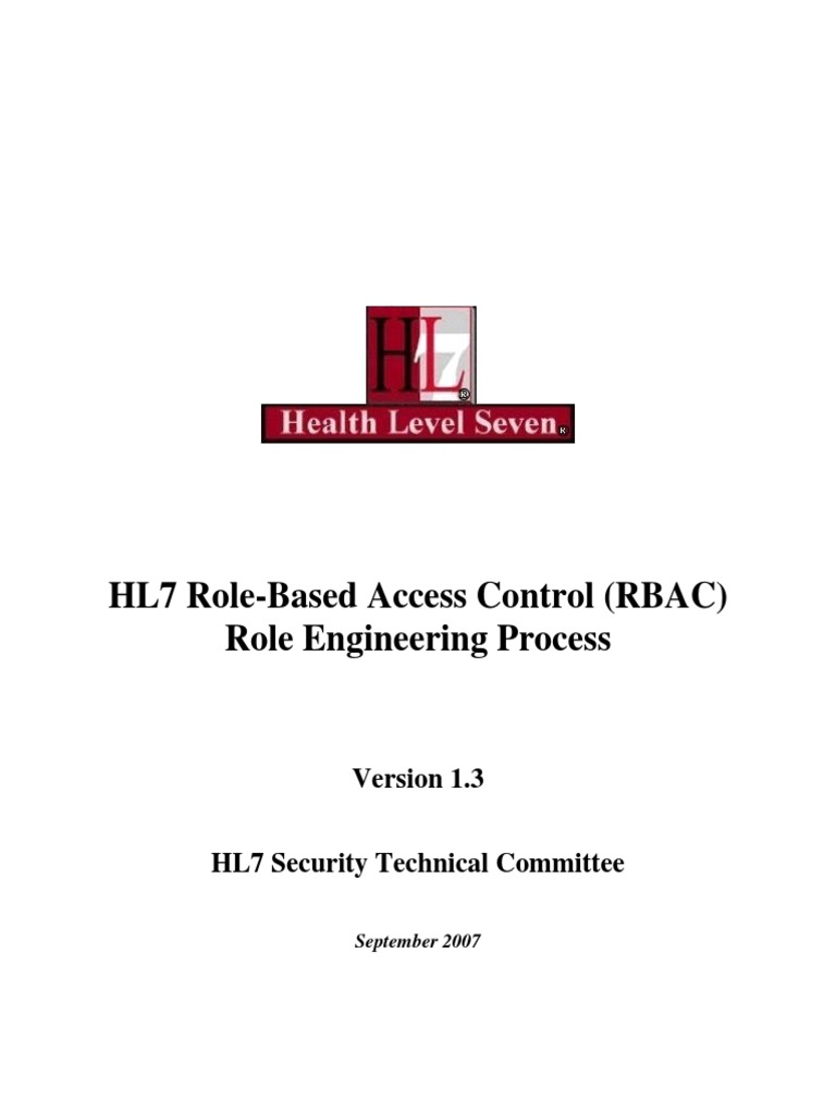 HL7 Role-Based Access Control Overview | PDF | Health Care | Computing