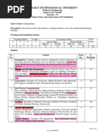 Gujarat Technological University: W.E.F. AY 2018-19