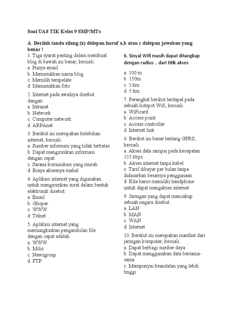 50 Soal TKA Fikih Kelas 9 SMP Semester 1 dengan Jawaban