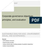 W5 - Corporate Governance Objectives, Principles, and Evaluation - SUSTAINABLE ANALYSIS (ESG - ENVIRONMENT SOCIAL AND GOVERNANCE) - 2021