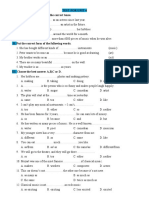 Test For Unit 4 I. Put The Following Verbs Into The Correct Tense