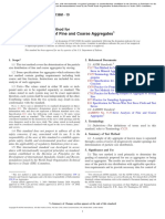 Standard Test Method For Sieve Analysis of Fine and Coarse Aggregates