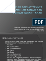 Bahan Ajar: Diklat Teknis Bidang Hak Tanah & Pendaftaran Tanah