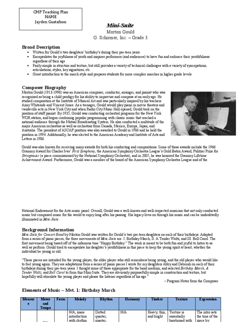 CMP Analysis For Mini-Suite | PDF | Musical Compositions | Classical Music