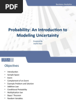 Probability: An Introduction To Modeling Uncertainty: Business Analytics