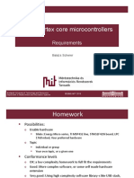 ARM Cortex Core Microcontrollers: Requirements