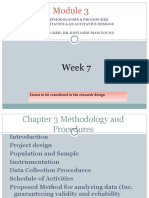 Week 7: Methodologies & Procedures Qualitative & Quantitative Designs Lecturer: Dr. Kofi Nkrumah-Young