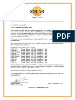 ZNSHINE SOLAR Solarif 20121217 EU en Certificate Factory Audit ZNShine Solar