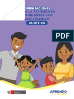 Discapacidad Habilidades Especiales Orientaciones para La Atención de Estudiantes Con Discapacidad Auditiva.