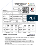 National Eligibility Cum Entrance Test (Ug) - 2021 Score Card