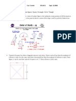 The Center of Gravity of Plane Figures: Square, Rectangle, Circle, Triangle