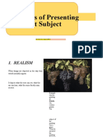 Module 1 Unit 3 Methods of Presenting Art Subject and Meanings in Art PDF