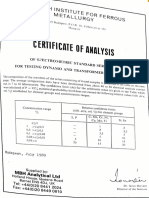 Certificate of Analysis: Research Metallurgy