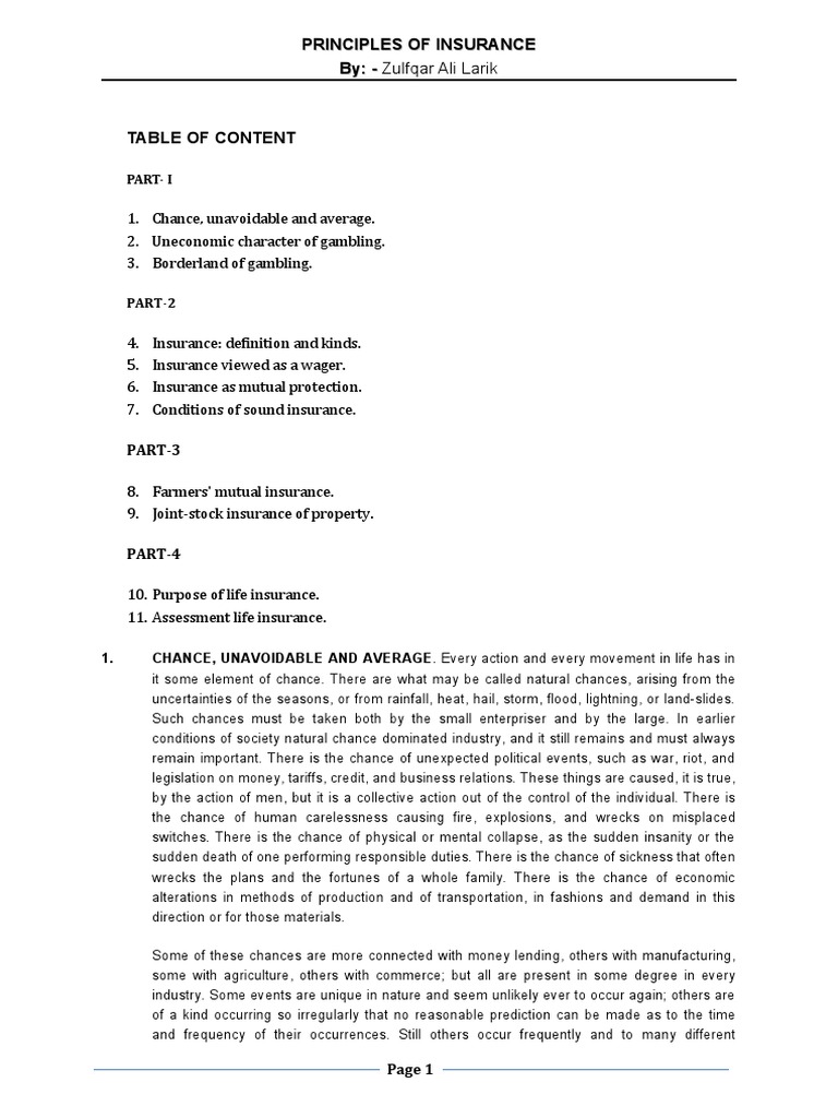 Key Principles of Insurance Explained | PDF | Insurance | Life Insurance
