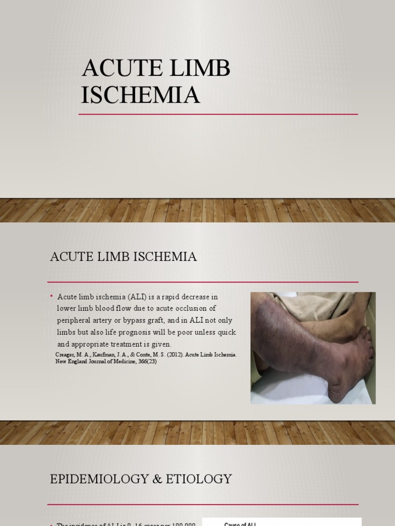 Acute Limb Ischemia | PDF | Ischemia | Angiography