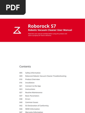 Roborock S7 User Manual Overview | PDF | Home & Garden