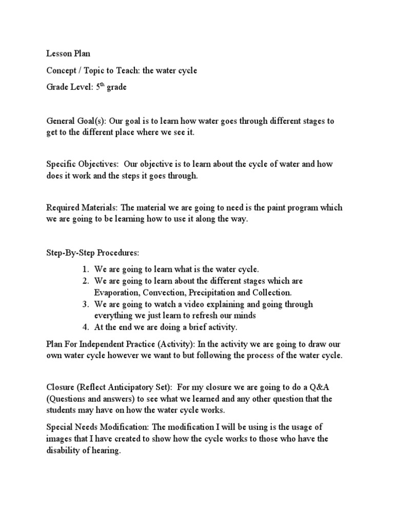 Lesson Plan Edu 214 | PDF