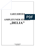 Amplituner Stereo Delia - Caiet Service Complet