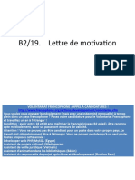 Lettre de Motivation