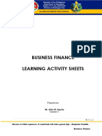 Business Finance Activity Sheets Chapter 2.2