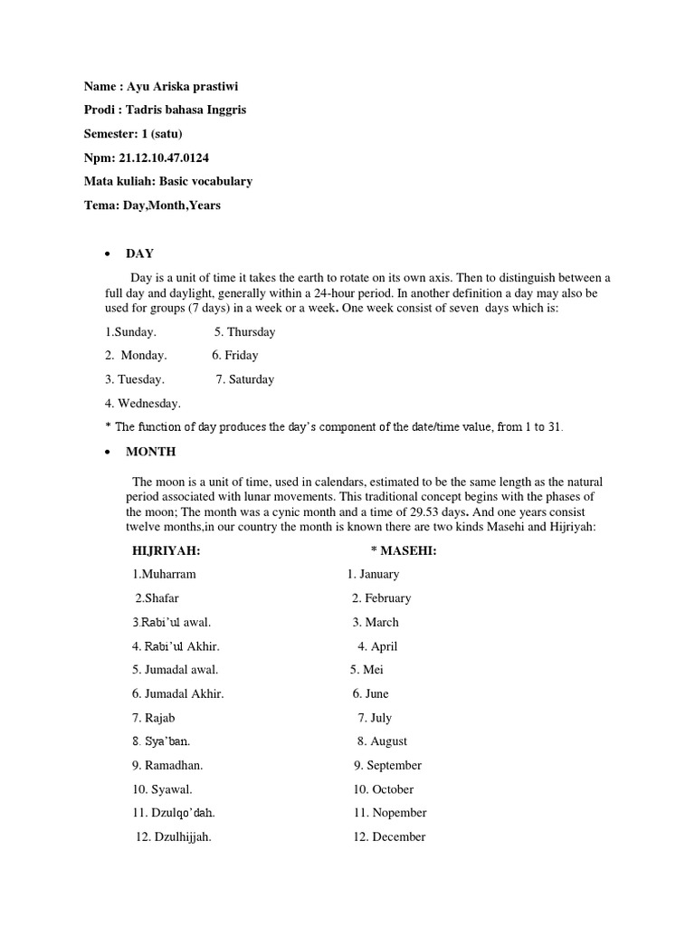 Basic Vocabulary-1 | PDF