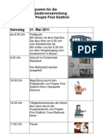 Programm Mitgliederversammlung + 10 Jahres Feier