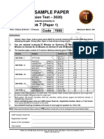 FITJEE Admission Test 2020 Sample Papers for Class 7 Recruitmentresult.com