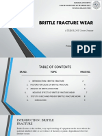 Brittle Fracture Wear: A TRIBOLOGY Course Seminar