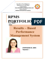 Rpms Portfolio: Results - Based Performance Management System