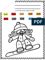 Cuaderno para Multiplicar y Colorear Aprendemos Las Tablas