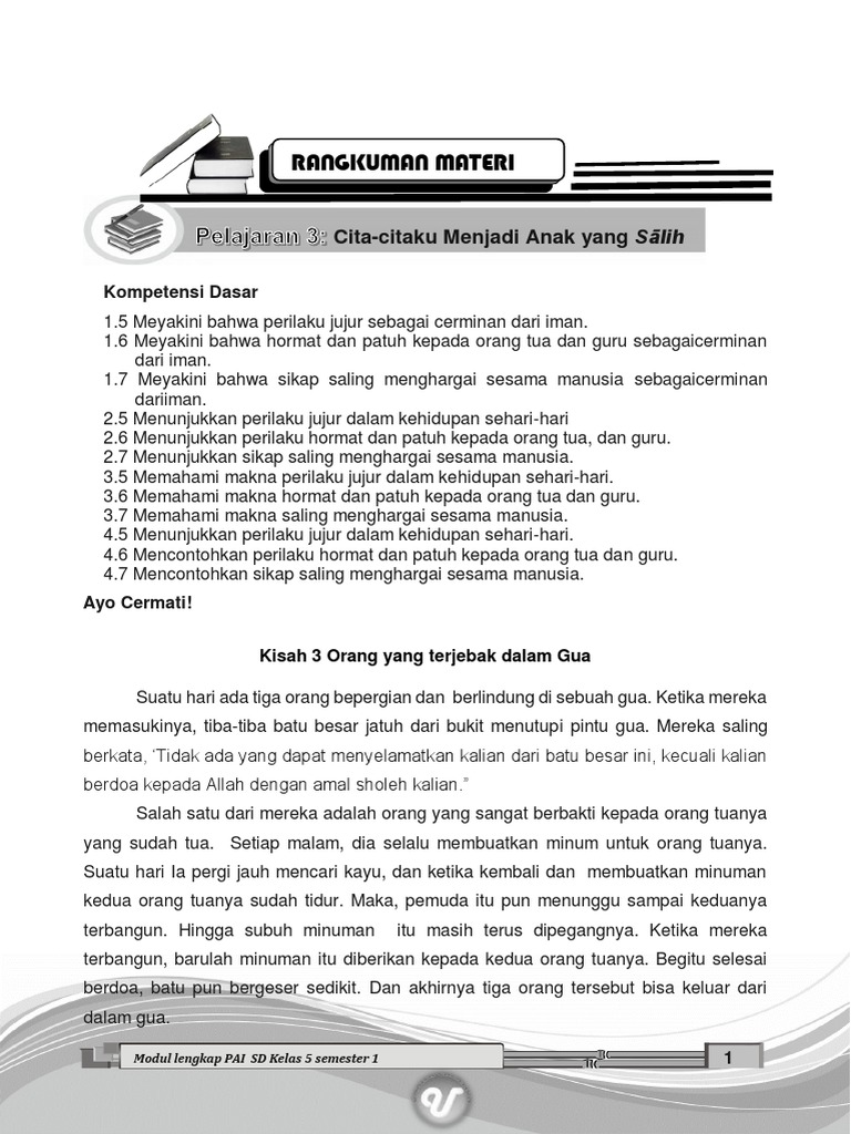 Modul PAI SD Kelas 5 Bab 3 | PDF | Agama & Spiritualitas