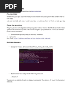 Locally-Built Firmware: Pre-Requisites