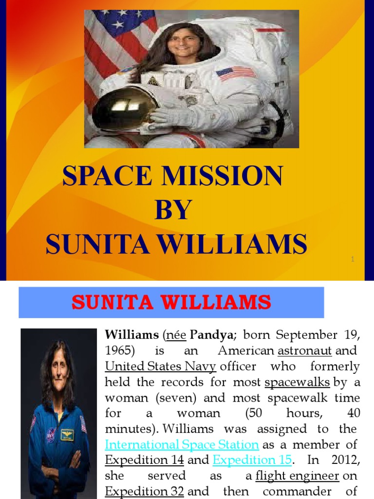 Space Mission by Sunita Williams PDF Spaceflight Space Exploration