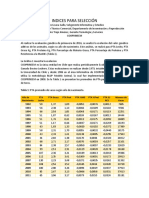 Indices para Seleccion